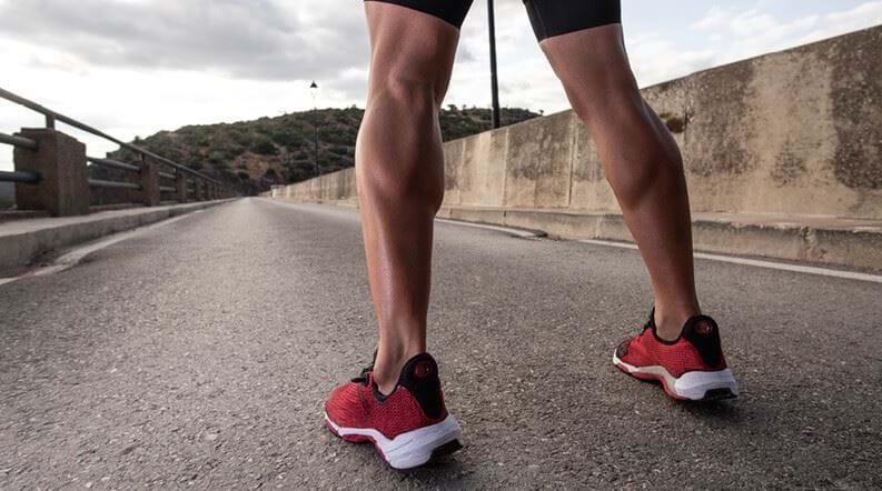 Lower legs of a runner
